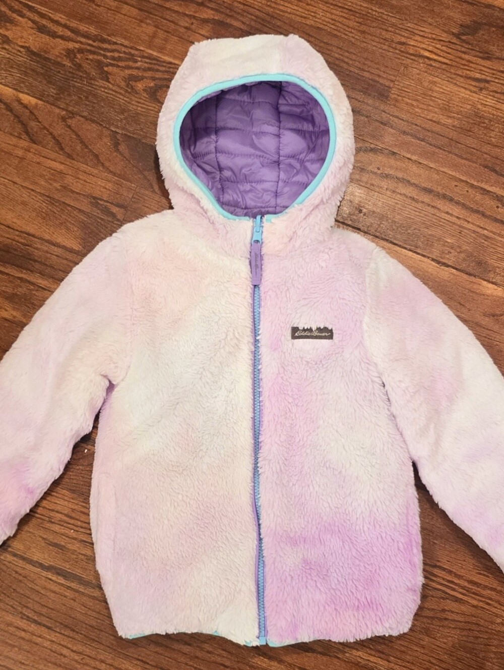 Eddie Bauer Reversible Girls Hooded Jacket Sz 5/6
